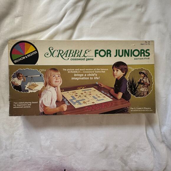 Scrabble for Juniors Selcher and Righter Vintage 1982 Board Game - Picture 14 of 16